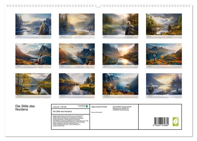 Produktbild: Die Stille des Nordens (hochwertiger Premium Wandkalender 2026 DIN A2 quer), Kunstdruck in Hochglanz