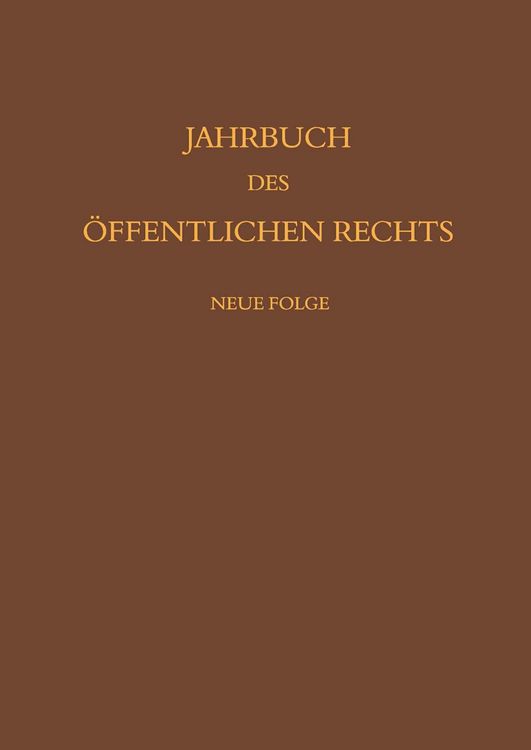 Produktbild: Jahrbuch des &ouml;ffentlichen Rechts der Gegenwart. Neue Folge
