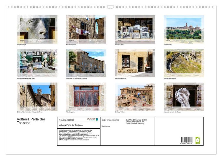 Produktbild: Volterra Perle der Toskana (Wandkalender 2026 DIN A2 quer), CALVENDO Monatskalender
