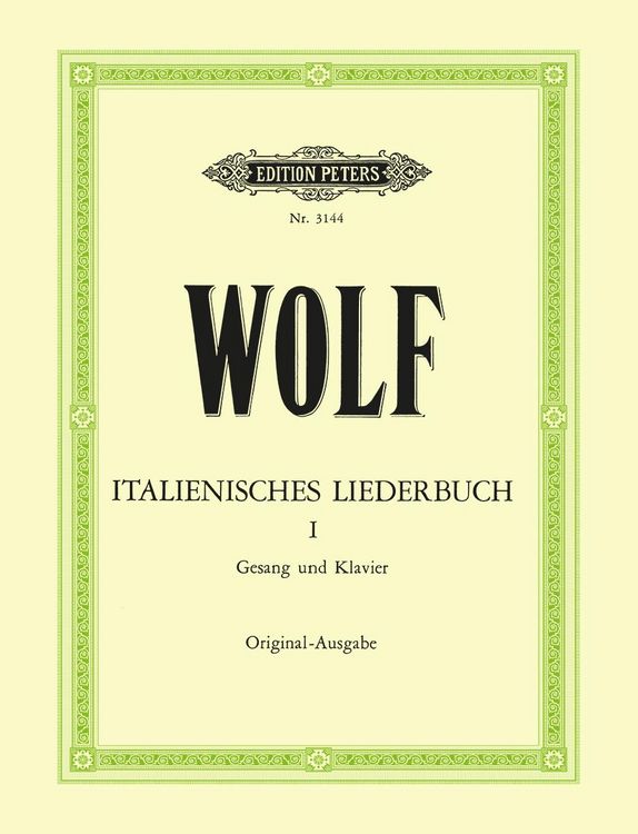 Produktbild: Wolf, H: Italian Lyrics -- 46 Songs