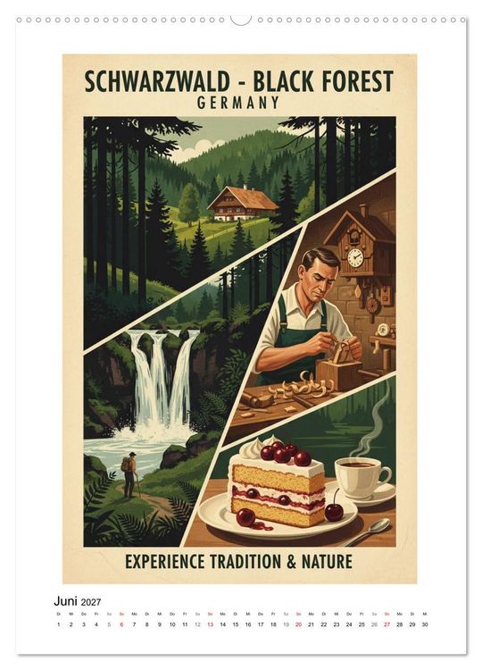 Produktbild: Sehnsucht Deutschland &ndash; Die Mid-Century Collection (hochwertiger Premium Wandkalender 2027 DIN A2 hoch), Kunstdruck in Hochglanz