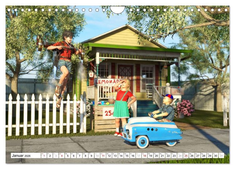 Produktbild: 50s Future - Retro SciFi (Wandkalender 2026 DIN A4 quer), CALVENDO Monatskalender