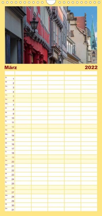 Produktbild: Familienplaner Quedlinburg ganz nah (Wandkalender 2022 , 21 cm x 45 cm, hoch)