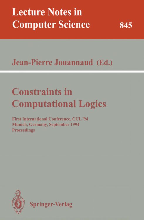 Produktbild: Constraints in Computational Logics