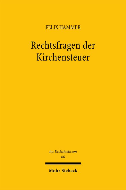 Produktbild: Rechtsfragen der Kirchensteuer