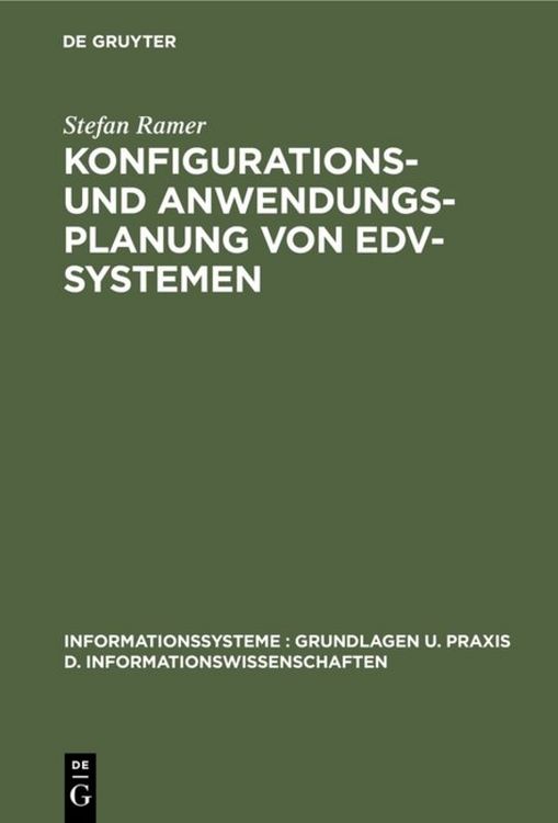 Produktbild: Konfigurations- und Anwendungsplanung von EDV-Systemen