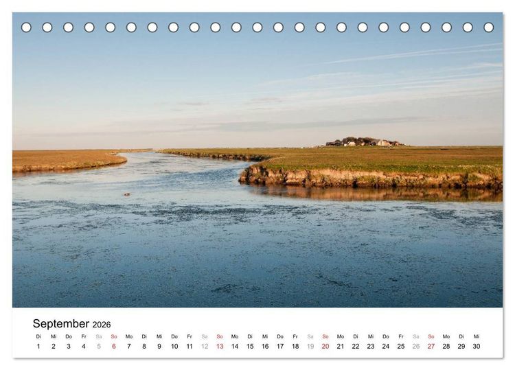 Produktbild: Hallig Hooge - zwischen Himmel und Erde (Tischkalender 2026 DIN A5 quer), CALVENDO Monatskalender