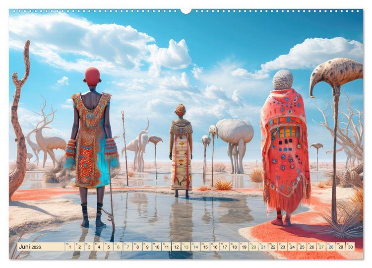 Produktbild: Surrealismus trifft W&uuml;ste (hochwertiger Premium Wandkalender 2026 DIN A2 quer), Kunstdruck in Hochglanz
