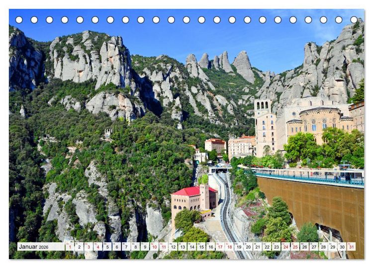 Produktbild: MONTSERRAT in Katalonien (Tischkalender 2026 DIN A5 quer), CALVENDO Monatskalender