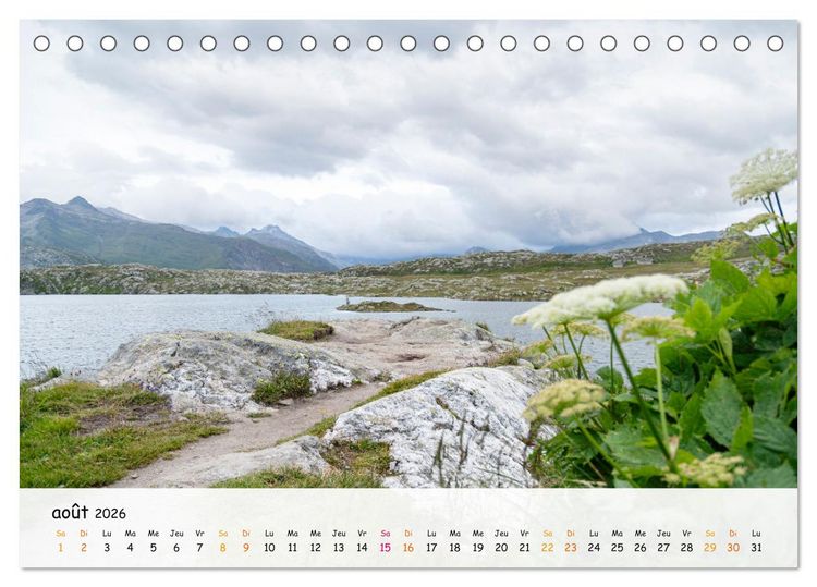 Produktbild: Sc&egrave;nes de cimes (Calendrier de bureau 2026 DIN A5 vertical), CALVENDO calendrier mensuel