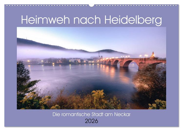 Produktbild: Heimweh nach Heidelberg - Die romantische Stadt am Neckar (Wandkalender 2026 DIN A2 quer), CALVENDO Monatskalender