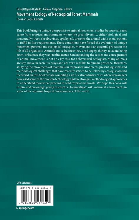 Produktbild: Movement Ecology of Neotropical Forest Mammals