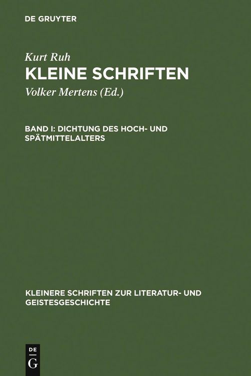 Produktbild: Dichtung des Hoch- und Sp&auml;tmittelalters