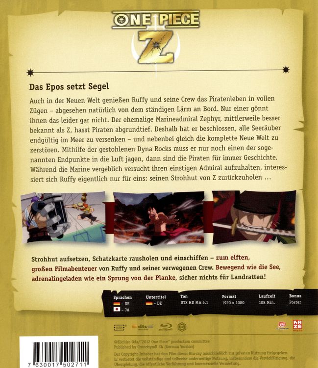 Produktbild: One Piece - 11. Film: One Piece Z
