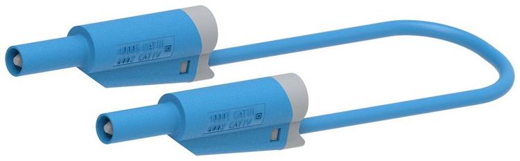 Produktbild: Electro PJP 2710-IEC-CD1-100BL Messleitung Lamellenstecker 4 mm Lamellenstecker 4 mm 1.00 m Blau 1 St.