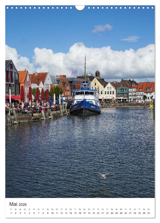 Produktbild: Husum - graue Stadt am Meer (Wandkalender 2026 DIN A3 hoch), CALVENDO Monatskalender