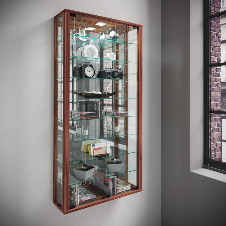 Produktbild: Wandvitrine Glasvitrine Vitrosa Maxi Spiegel