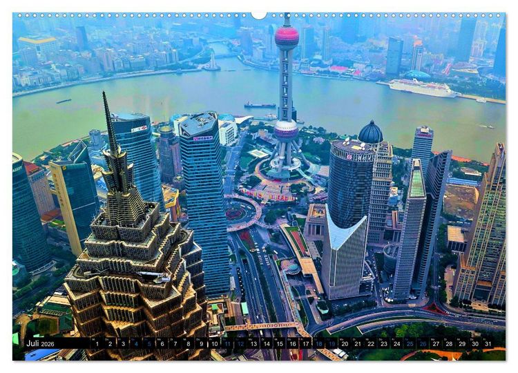 Produktbild: Metropolen - die sch&ouml;nsten Weltst&auml;dte von oben (hochwertiger Premium Wandkalender 2026 DIN A2 quer), Kunstdruck in Hochglanz