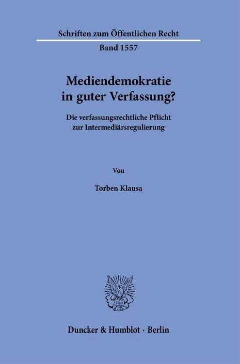 Produktbild: Mediendemokratie in guter Verfassung?