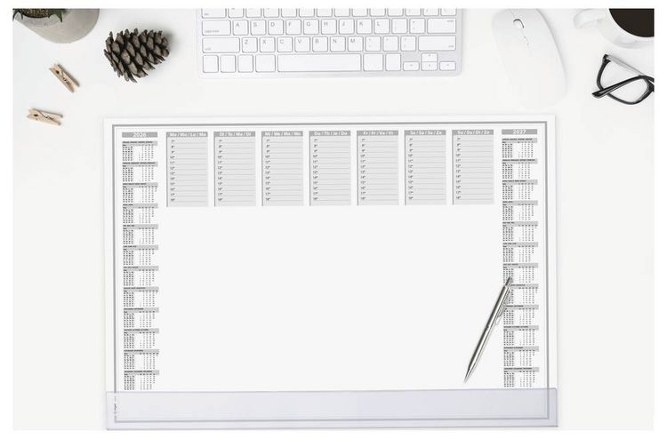 Produktbild: Sigel H6366 Schreibunterlage Papier Wochenplan mit Schutzklappe (B x H) 59.5 cm x 41 cm 2026, 2027 40 Blatt