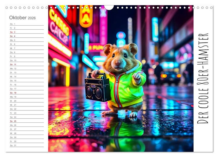 Produktbild: History Hamster - Die Geschichte der Welt in 12 Nagerbildern (Wandkalender 2026 DIN A3 quer), CALVENDO Monatskalender