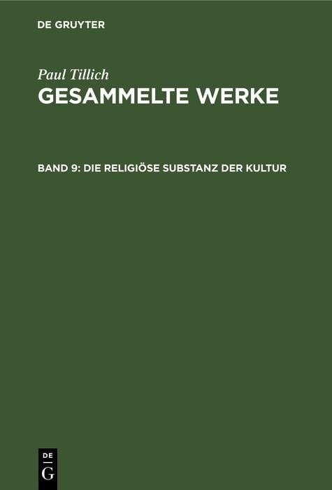 Produktbild: Die religi&ouml;se Substanz der Kultur