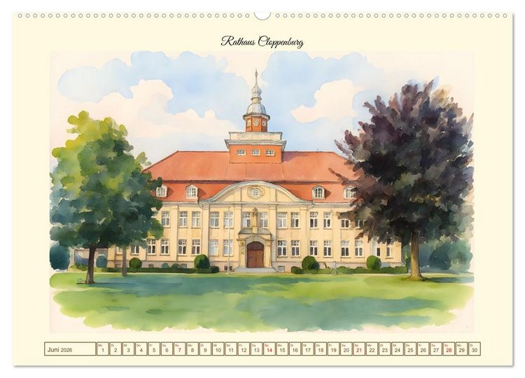 Produktbild: Ausfl&uuml;ge im Cloppenburger Land (Wandkalender 2026 DIN A2 quer), CALVENDO Monatskalender
