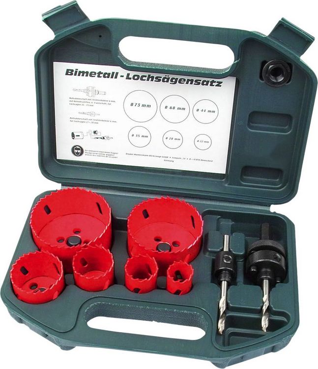 Produktbild: Br&uuml;der Mannesmann M44100 Lochs&auml;gen-Set 8teilig 1 St.