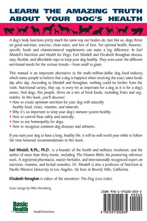 Produktbild: Dr. Earl Mindell's Nutrition and Health for Dogs