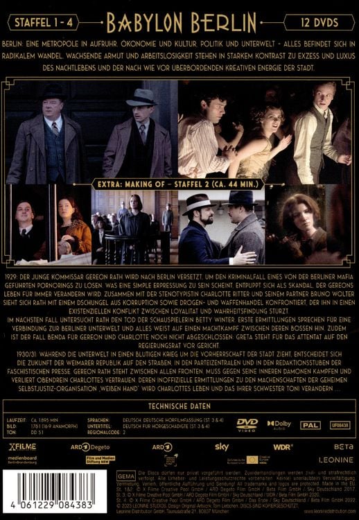 Produktbild: Babylon Berlin - Collection Staffel 1 - 4 [12 DVDs]
