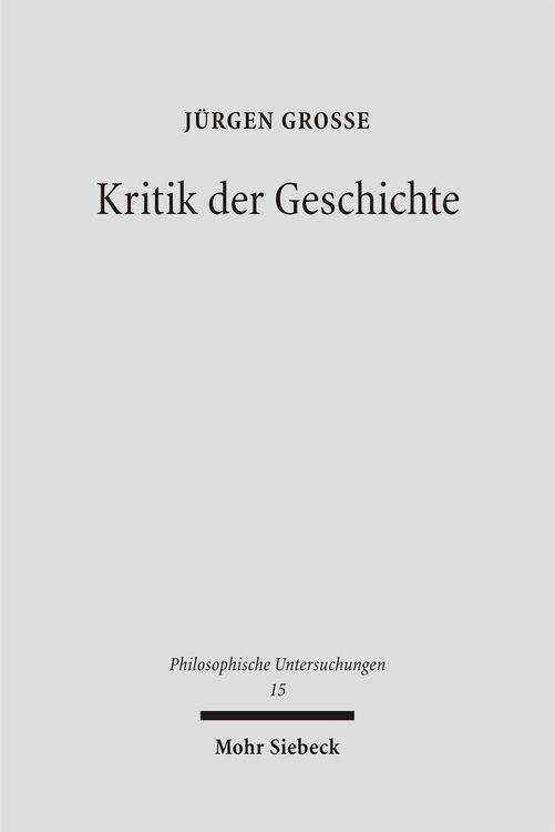 Produktbild: Kritik der Geschichte