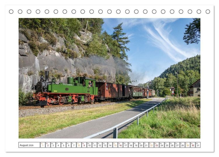Produktbild: Museumsbahnen auf Tour (Tischkalender 2026 DIN A5 quer), CALVENDO Monatskalender