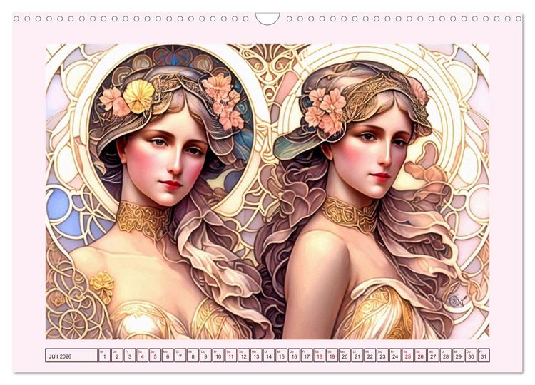 Produktbild: Art Deco Freundinnen (Wandkalender 2026 DIN A3 quer), CALVENDO Monatskalender