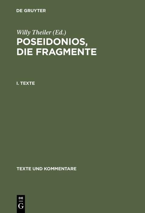 Produktbild: Poseidonios, die Fragmente