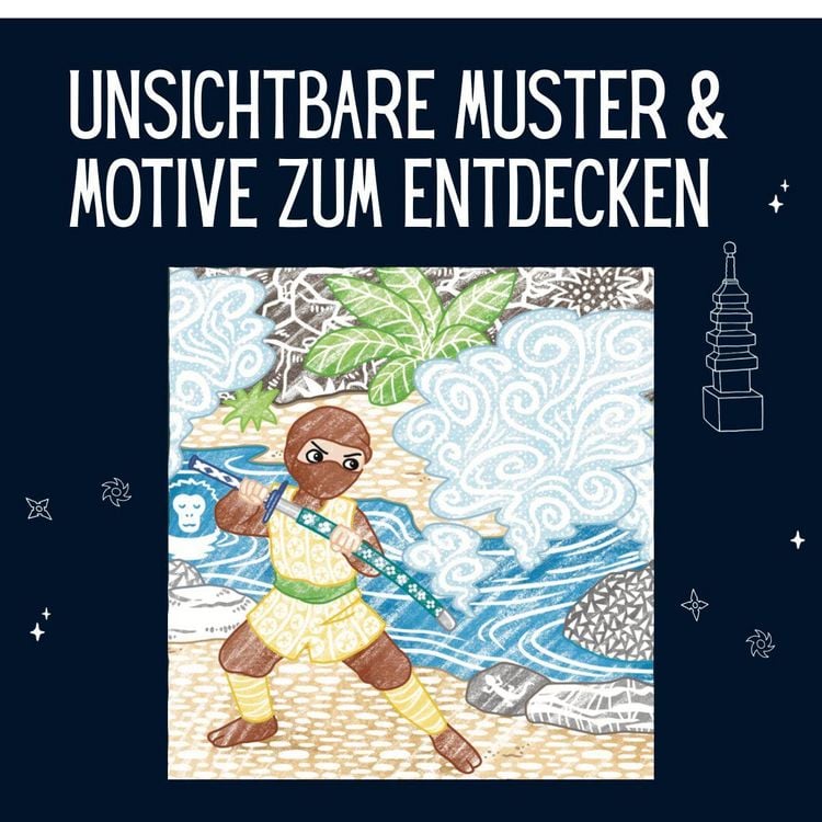 Produktbild: Zauberpapier Malbuch Ninjas