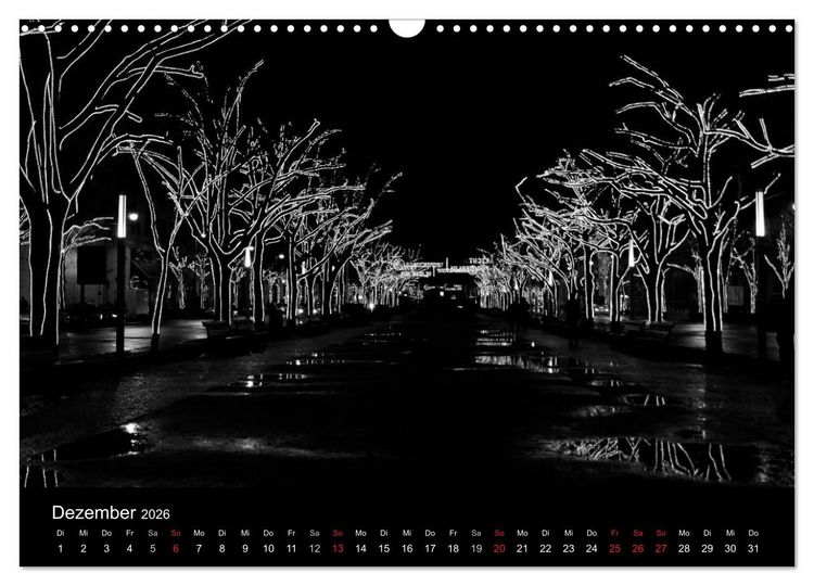 Produktbild: BLACK 'N WHITE (Wandkalender 2026 DIN A3 quer), CALVENDO Monatskalender