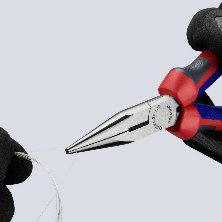 Produktbild: Knipex 25 02 160 Elektronik- u. Feinmechanik Flachrundzange Gerade Vanadium Elektrostahl 160mm