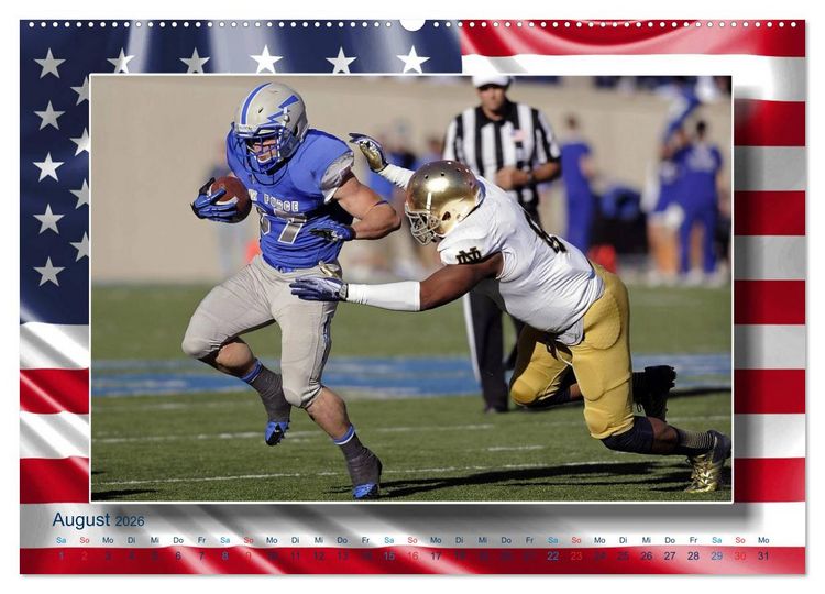 Produktbild: American Football - Kickoff (Wandkalender 2026 DIN A2 quer), CALVENDO Monatskalender
