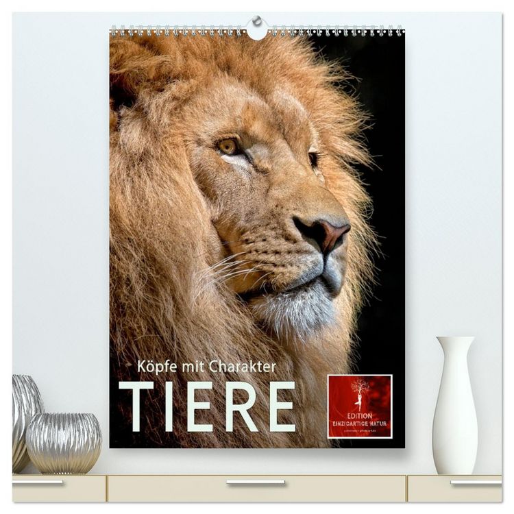 Produktbild: Tiere - K&ouml;pfe mit Charakter (hochwertiger Premium Wandkalender 2026 DIN A2 hoch), Kunstdruck in Hochglanz