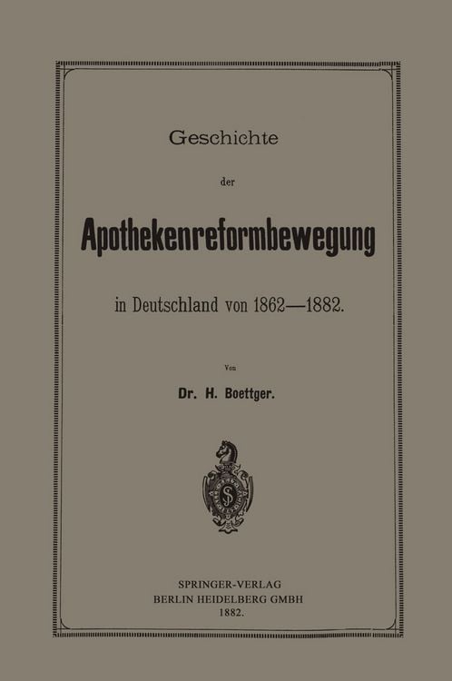 Produktbild: Geschichte der Apothekenreformbewegung in Deutschland von 1862&ndash;1882