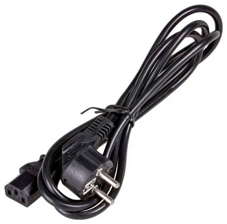 Produktbild: Akyga Strom Anschlusskabel [1x Schutzkontakt-Stecker - 1x Kaltger&auml;te-Buchse C13] 1.5m Schwarz