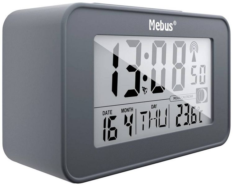 Produktbild: Mebus 51460 Funk Wecker Anthrazit Alarmzeiten 2