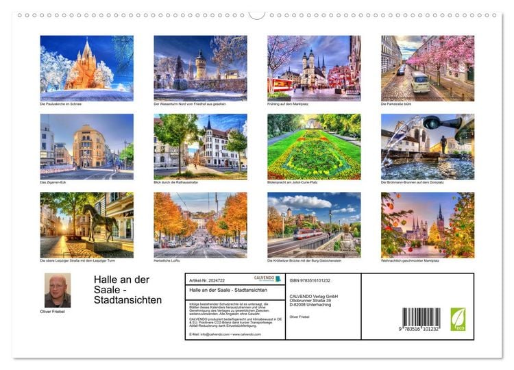 Produktbild: Halle an der Saale - Stadtansichten (hochwertiger Premium Wandkalender 2026 DIN A2 quer), Kunstdruck in Hochglanz