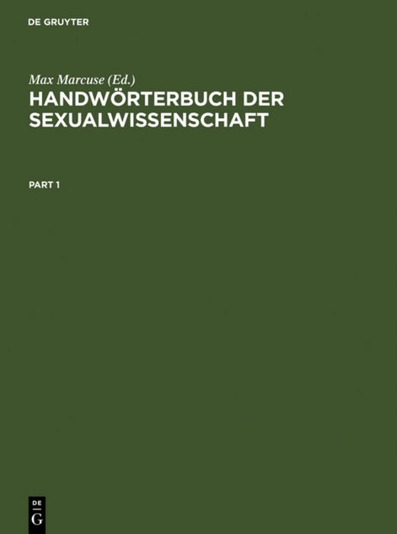 Produktbild: Handw&ouml;rterbuch der Sexualwissenschaft