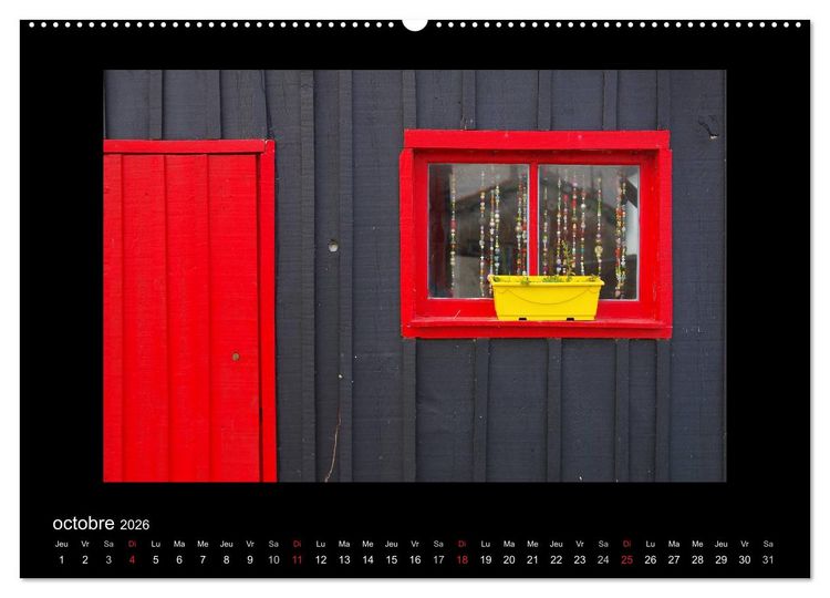 Produktbild: Les Cabanes d'Ol&eacute;ron (Calendrier mural 2026 DIN A2 vertical) calendrier de bureau