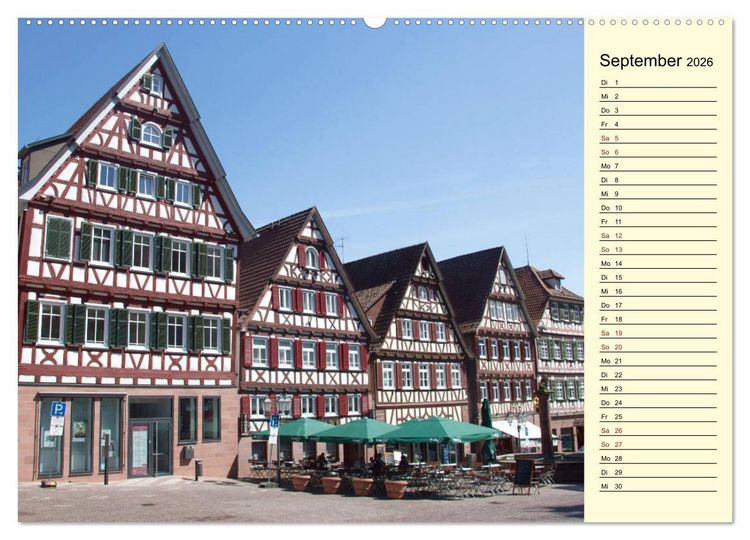 Produktbild: Calw erleben (Wandkalender 2026 DIN A2 quer), CALVENDO Monatskalender