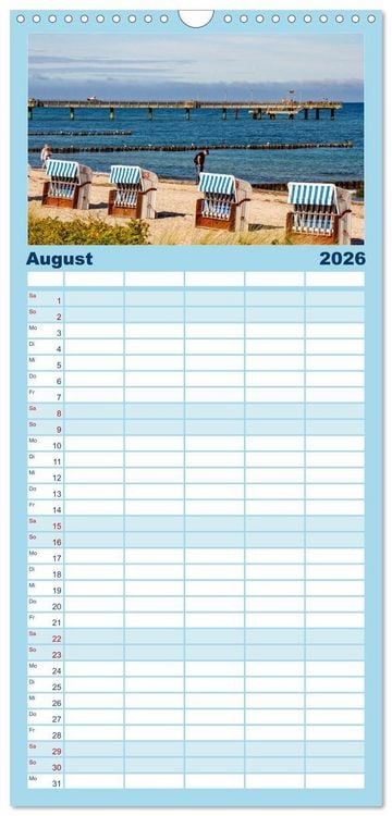 Produktbild: Familienplaner 2026 - Seeheilbad Heiligendamm mit 5 Spalten (Wandkalender, 21 x 45 cm) CALVENDO