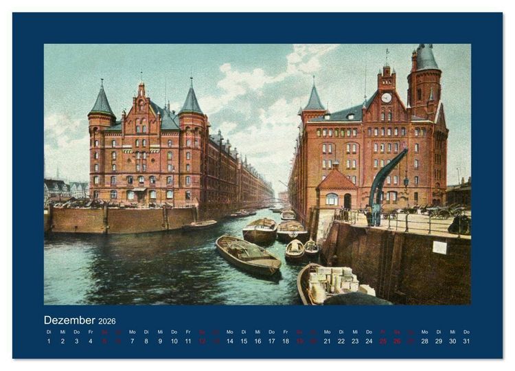Produktbild: Lebendiges Hamburg von 1888 bis 1918 (Wandkalender 2026 DIN A4 quer), CALVENDO Monatskalender
