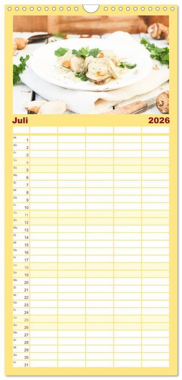 Produktbild: Familienplaner 2026 - K&ouml;stliche Topinambur mit 5 Spalten (Wandkalender, 21 x 45 cm) CALVENDO