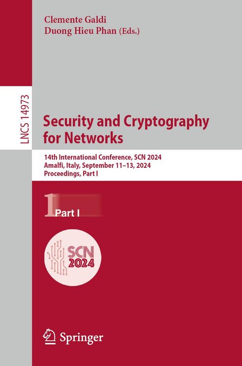 Produktbild: Security and Cryptography for Networks